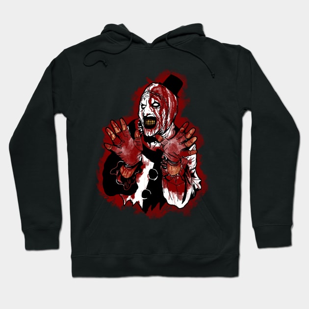 Silent Clown Bloody Hoodie by Horror School Customs